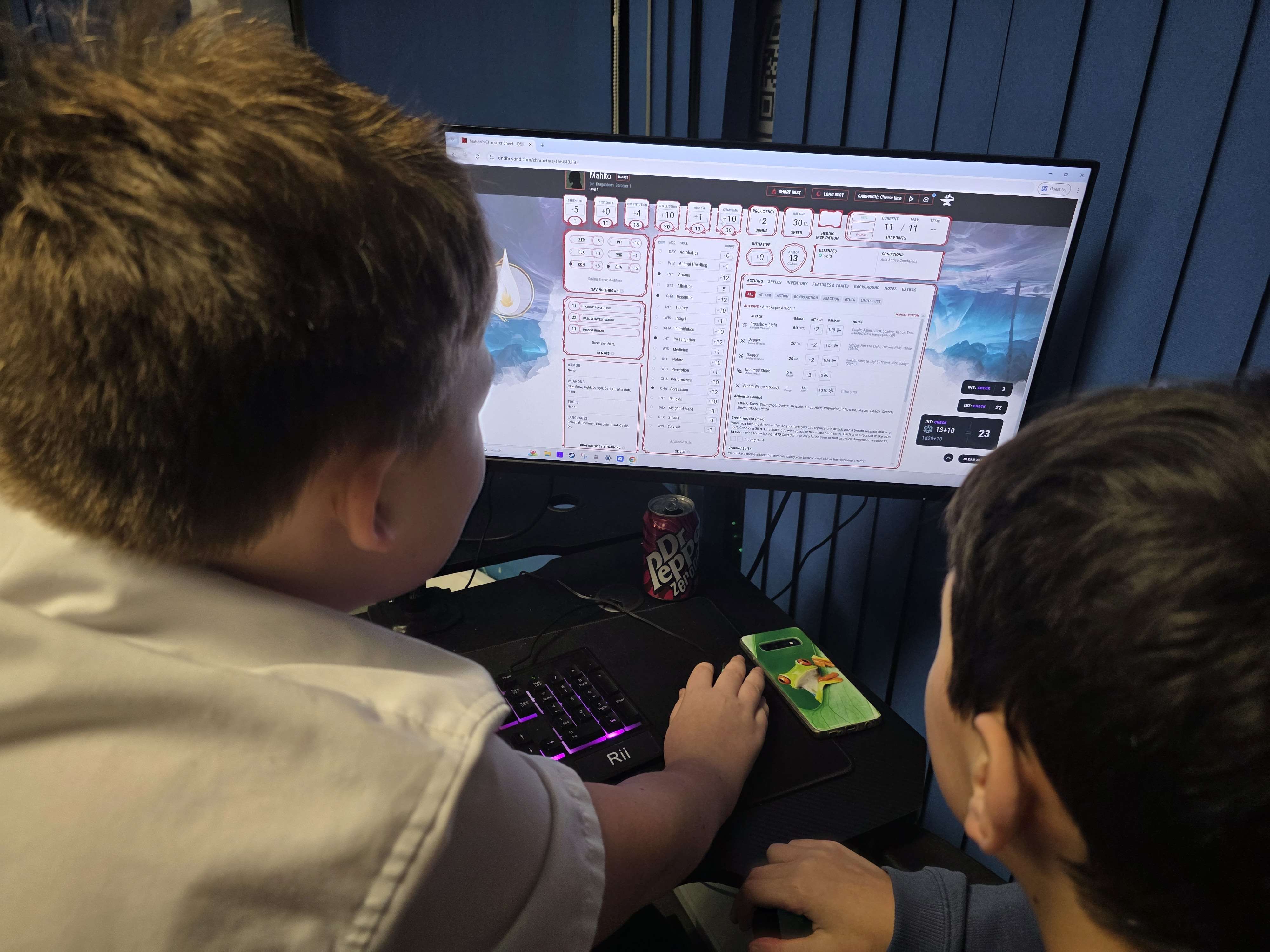 Students collaborating on a fantasy sports team management interface, working together to build and strategize their roster. Great teamwork and problem-solving in action as they navigate the game mechanics and statistics.